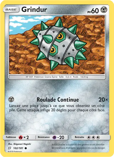 Image de la carte Pokemon Grindur 102/181