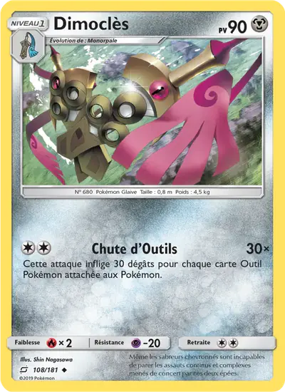 Image de la carte Pokemon Dimoclès 108/181