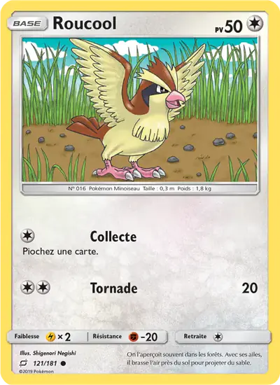 Image de la carte Pokemon Roucool 121/181