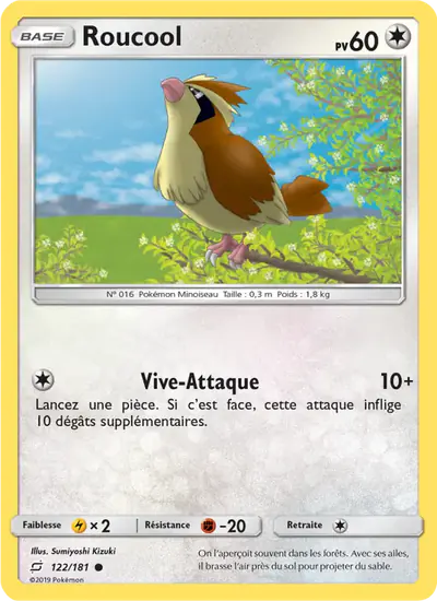 Image de la carte Pokemon Roucool 122/181