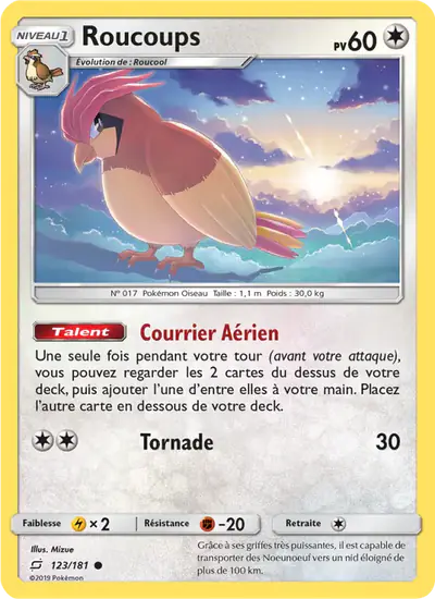 Image de la carte Pokemon Roucoups 123/181