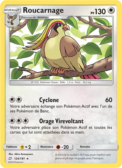 Image de la carte Pokemon Roucarnage 124/181