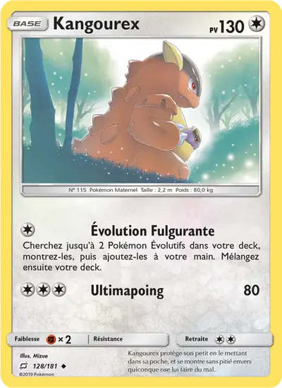 Image de la carte Pokemon Kangourex 128/181