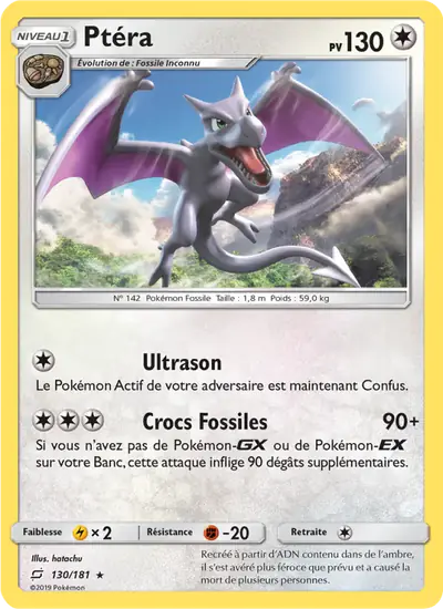 Image de la carte Pokemon Ptéra 130/181