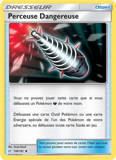 Image de la carte Pokemon Perceuse Dangereuse 138/181