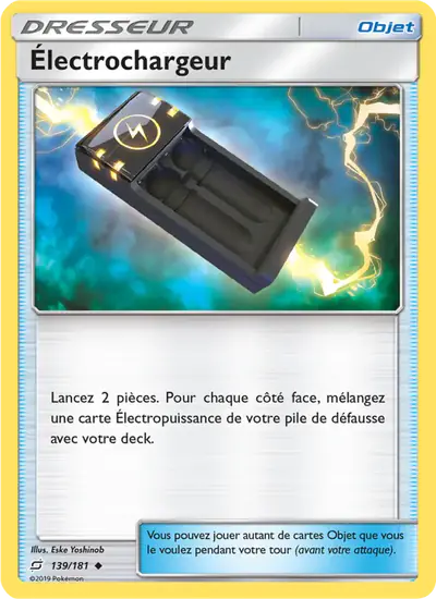 Image de la carte Pokemon Électrochargeur 139/181