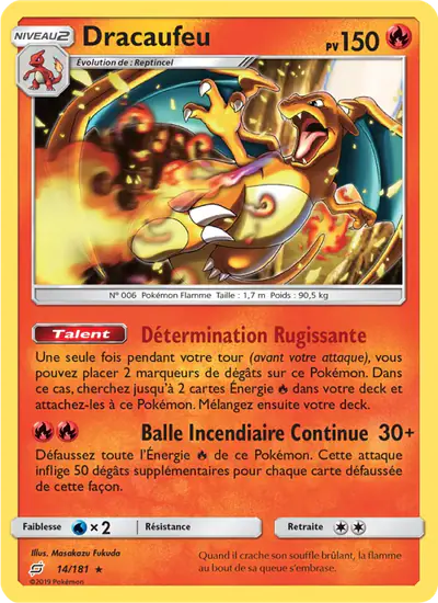 Image de la carte Pokemon Dracaufeu 14/181