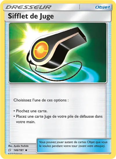 Image de la carte Pokemon Sifflet de Juge 146/181