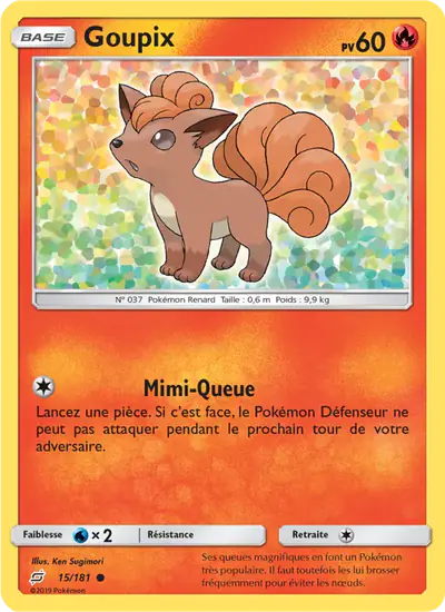 Image de la carte Pokemon Goupix 15/181