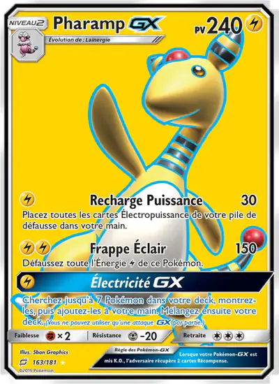 Image de la carte Pokemon Pharamp GX 163/181