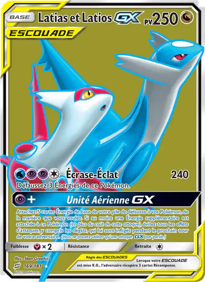 Image de la carte Pokemon Latias et Latios GX 169/181