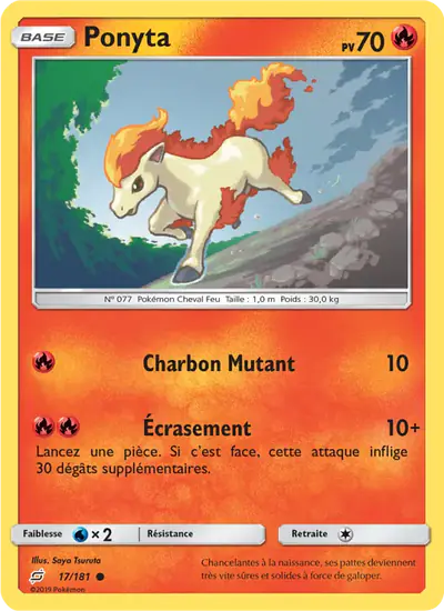 Image de la carte Pokemon Ponyta 17/181