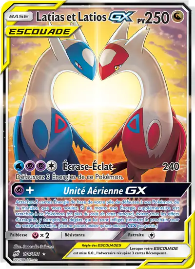Image de la carte Pokemon Latias et Latios GX 170/181