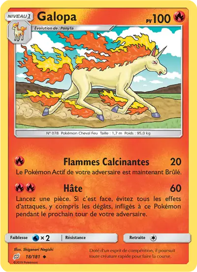 Image de la carte Pokemon Galopa 18/181