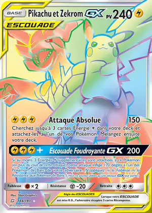 Pikachu et Zekrom GX 184/181