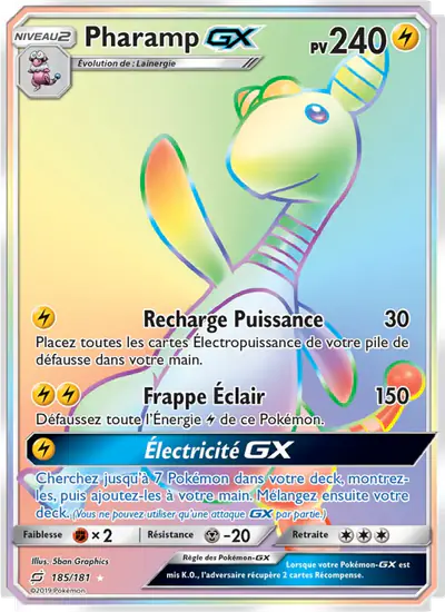 Image de la carte Pokemon Pharamp GX 185/181