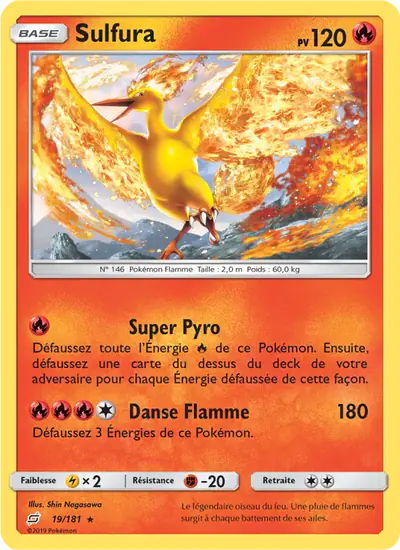 Image de la carte Pokemon Sulfura 19/181