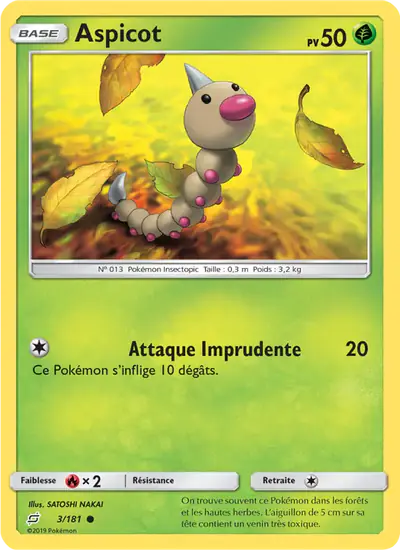 Image de la carte Pokemon Aspicot 3/181