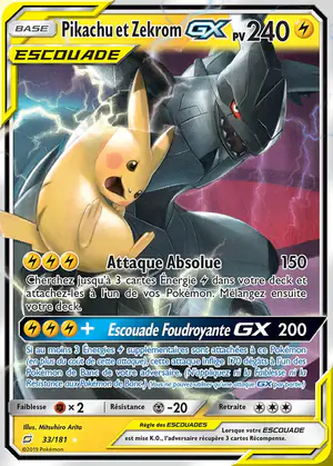Pikachu et Zekrom GX 33/181
