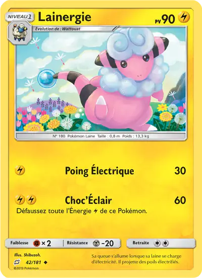 Image de la carte Pokemon Lainergie 42/181