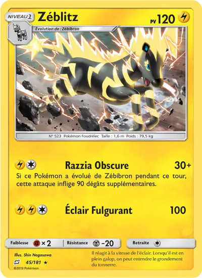 Image de la carte Pokemon Zéblitz 45/181