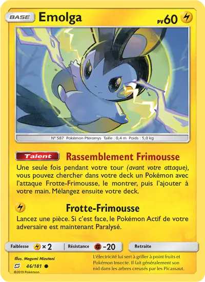 Image de la carte Pokemon Emolga 46/181