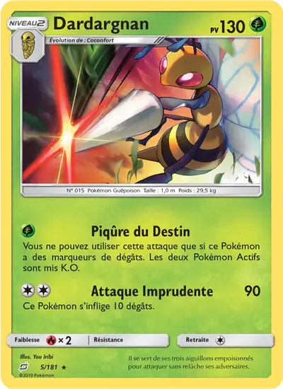 Image de la carte Pokemon Dardargnan 5/181