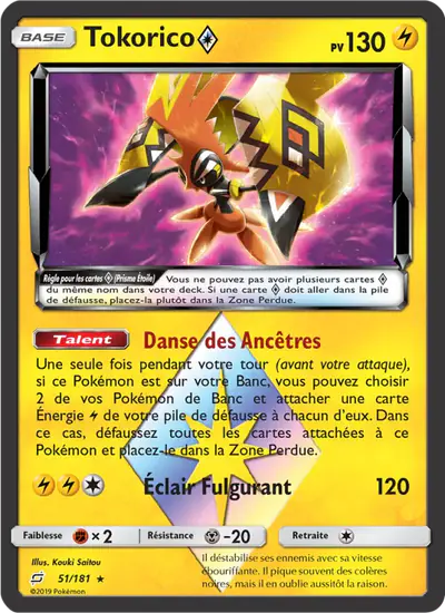 Image de la carte Pokemon Tokorico {*} 51/181