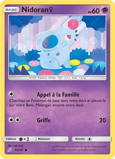 Image de la carte Pokemon Nidoran ♀ 54/181