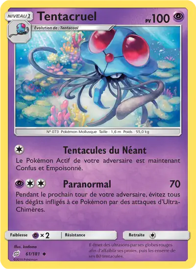 Image de la carte Pokemon Tentacruel 61/181