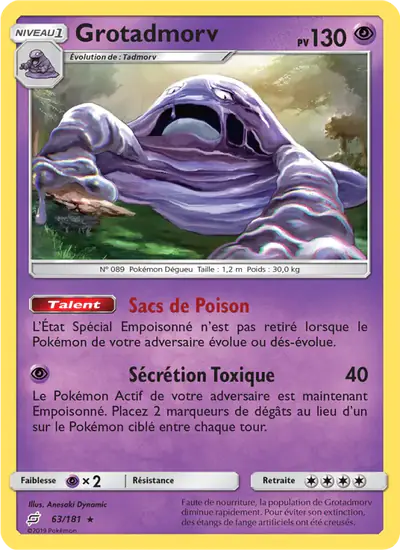 Image de la carte Pokemon Grotadmorv 63/181