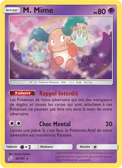 Image de la carte Pokemon M. Mime 66/181