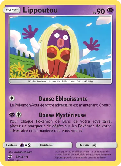 Image de la carte Pokemon Lippoutou 68/181