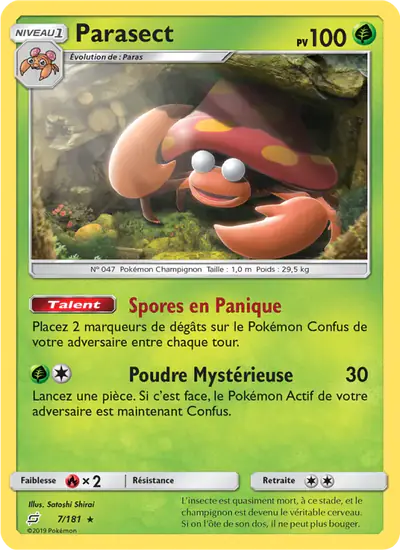 Image de la carte Pokemon Parasect 7/181