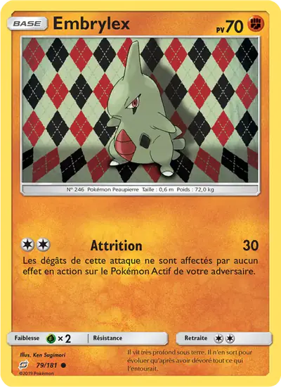 Image de la carte Pokemon Embrylex 79/181