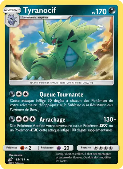 Image de la carte Pokemon Tyranocif 85/181