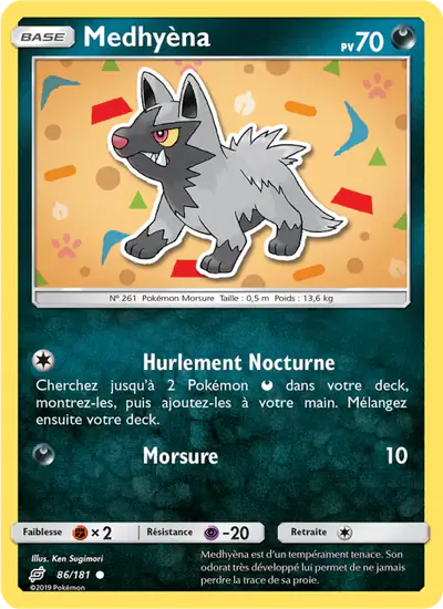 Image de la carte Pokemon Medhyèna 86/181