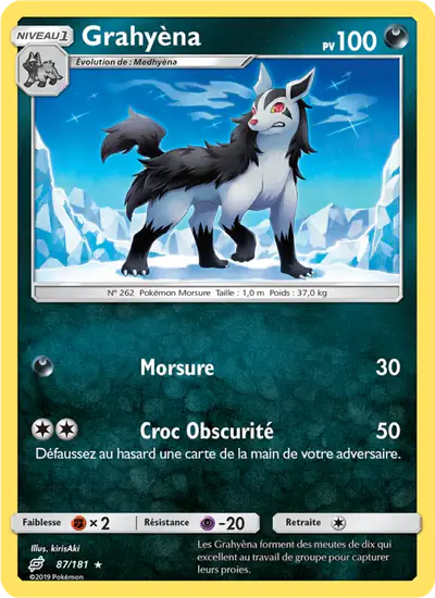 Image de la carte Pokemon Grahyèna 87/181