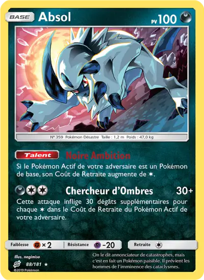 Image de la carte Pokemon Absol 88/181