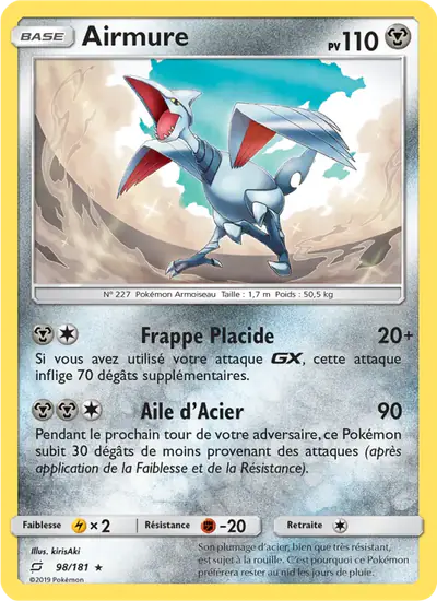 Image de la carte Pokemon Airmure 98/181