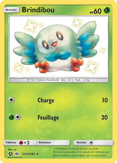 Image de la carte Pokemon Brindibou SV2/68