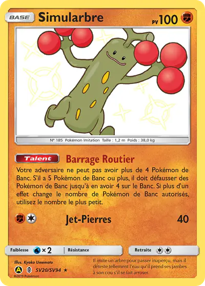 Image de la carte Pokemon Simularbre SV20/68