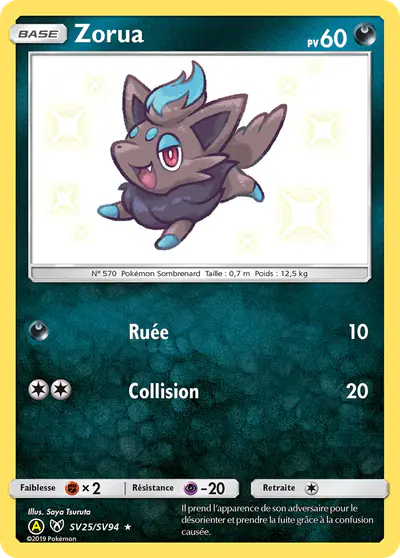 Image de la carte Pokemon Zorua SV25/68