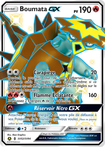 Image de la carte Pokemon Boumata GX SV52/68