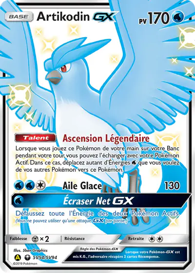 Image de la carte Pokemon Artikodin GX SV54/68