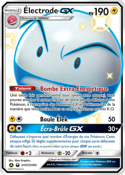 Image de la carte Pokemon Électrode GX SV57/68