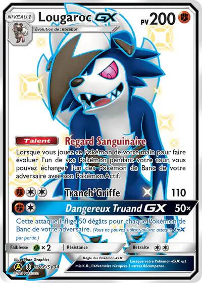 Image de la carte Pokemon Lougaroc GX SV66/68