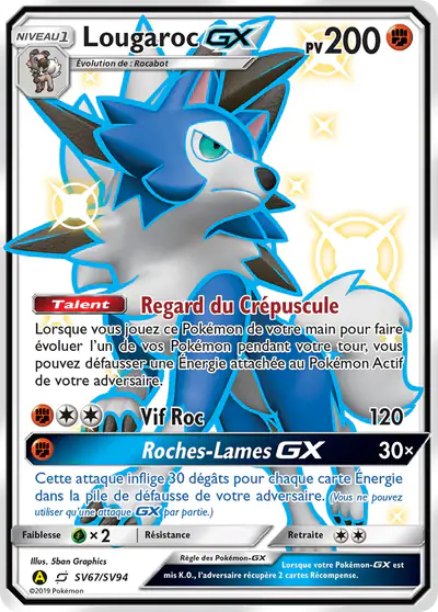 Image de la carte Pokemon Lougaroc GX SV67/68