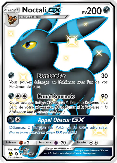 Image de la carte Pokemon Noctali GX SV69/68