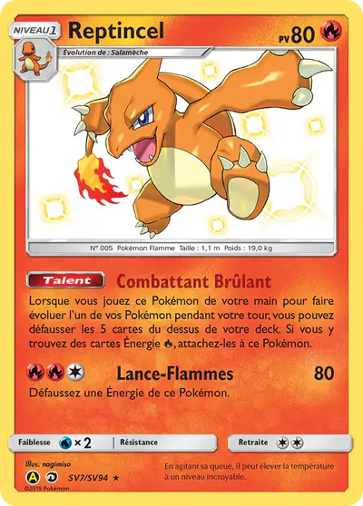 Image de la carte Pokemon Reptincel SV7/68